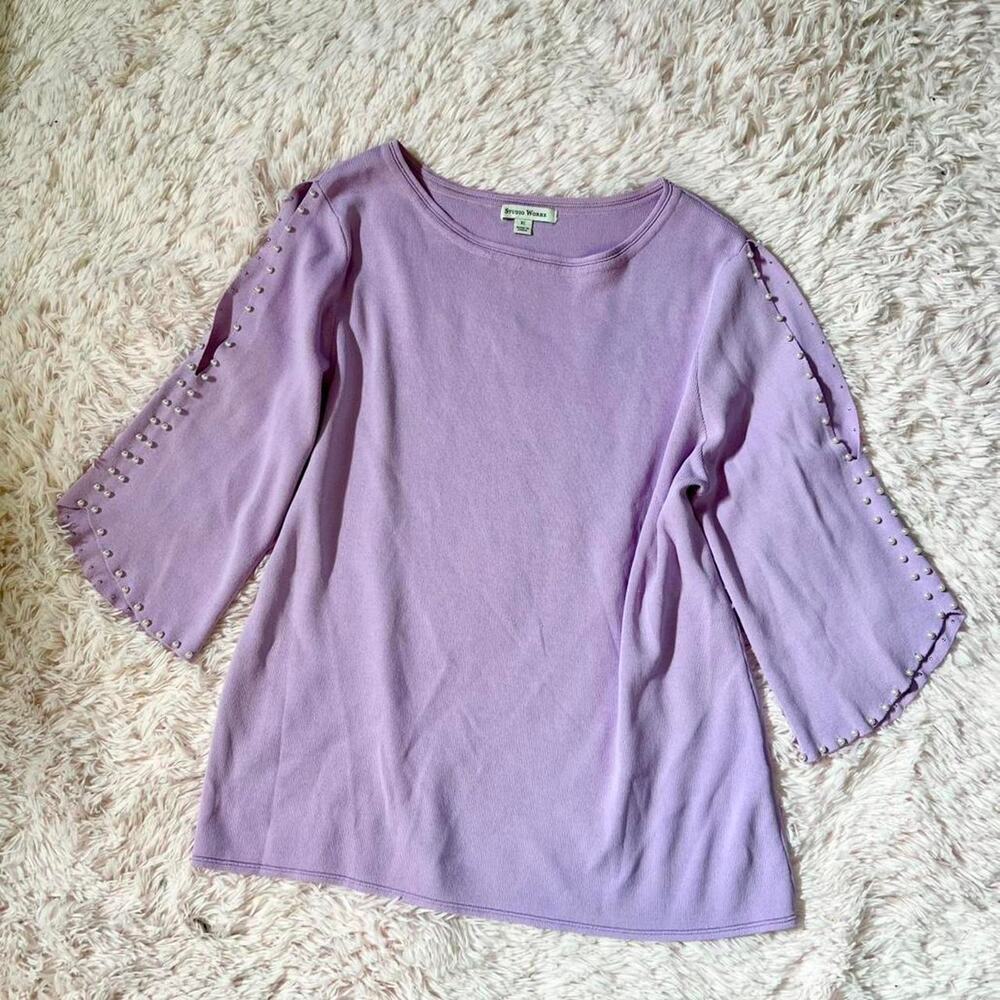 Lavender‎ Pearl Coquette Feminine Twee Romantic Ethereal Fairy Cold Shoulder Top